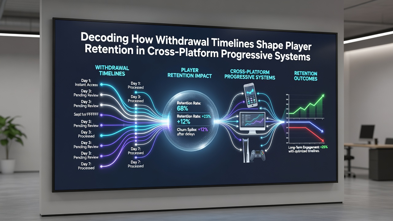 Analytics dashboard displaying player retention metrics correlated with withdrawal processing times across devices