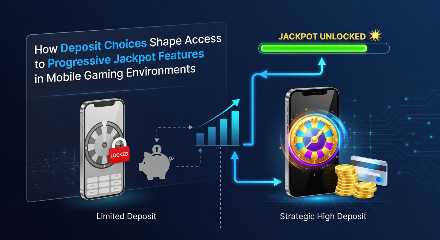 Mobile device displaying casino app interface with progressive jackpot meter and deposit options highlighted