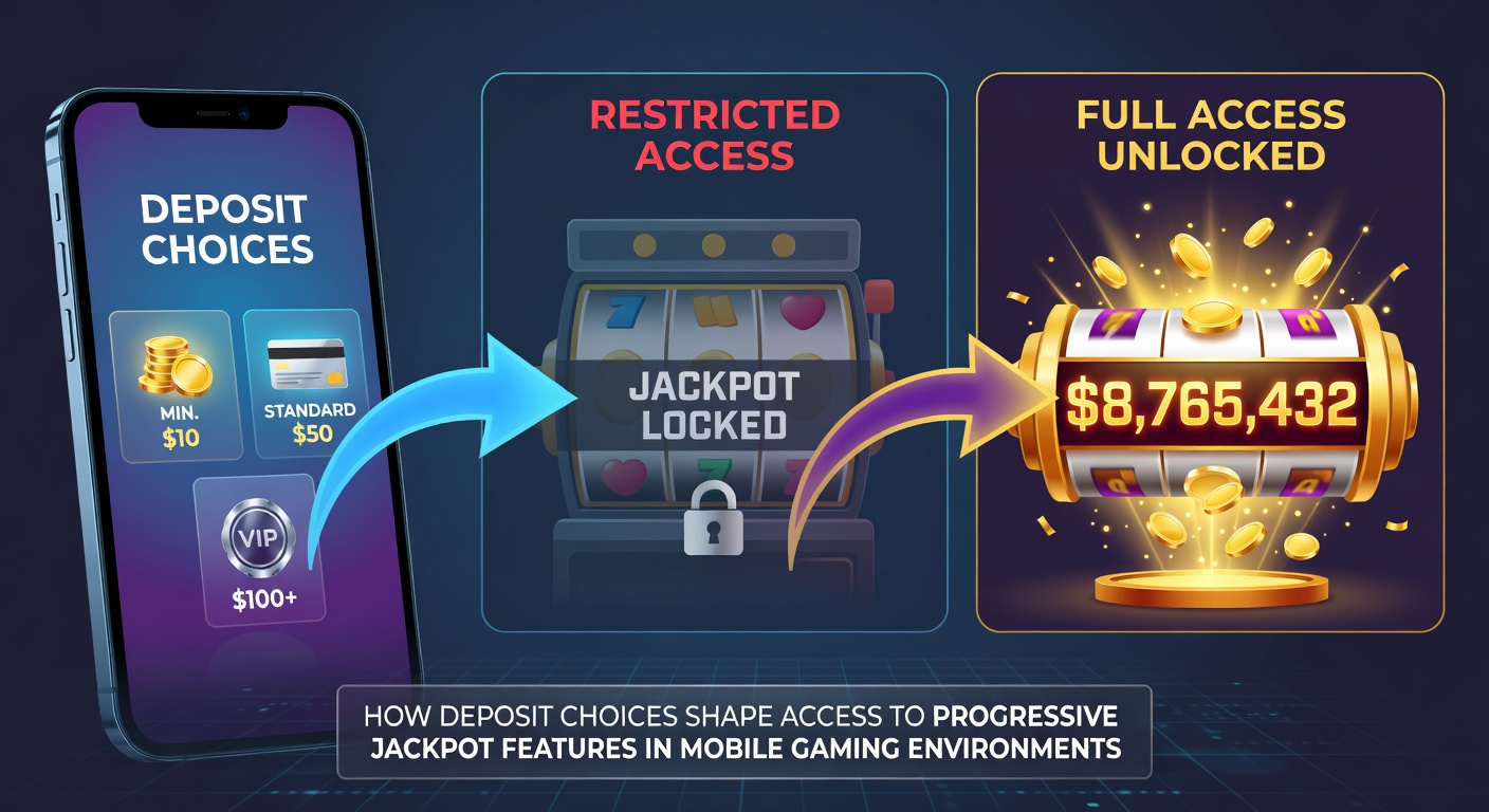 Close-up of smartphone screen showing progressive jackpot game lobby and available funding methods