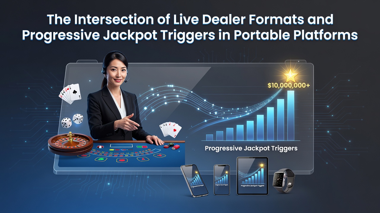 Live dealer interface displayed on a mobile device with jackpot counter overlay