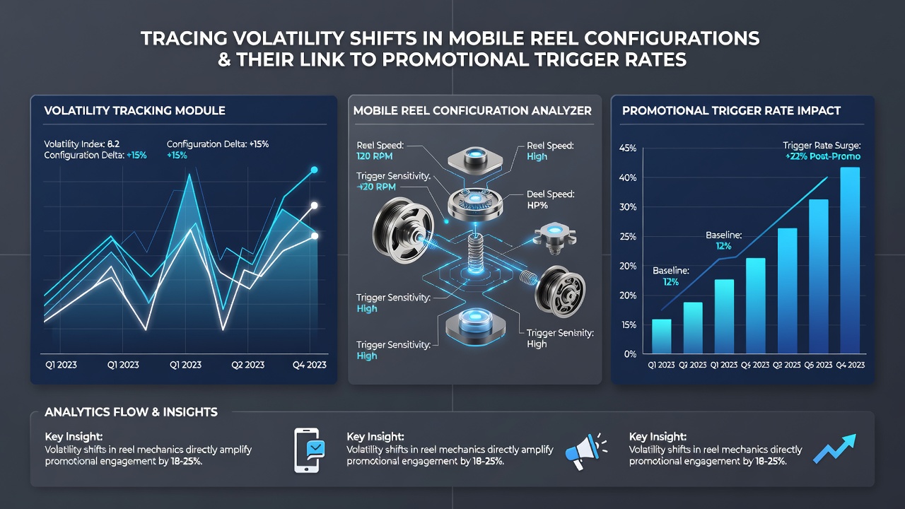 Analytics dashboard showing volatility metrics and bonus trigger data for mobile slots